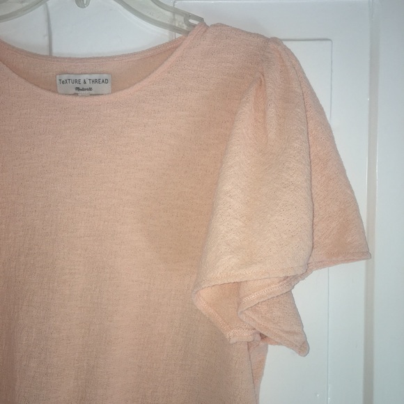 Madewell Texture Thread Flutter Sleeve Top - Picture 9 of 16
